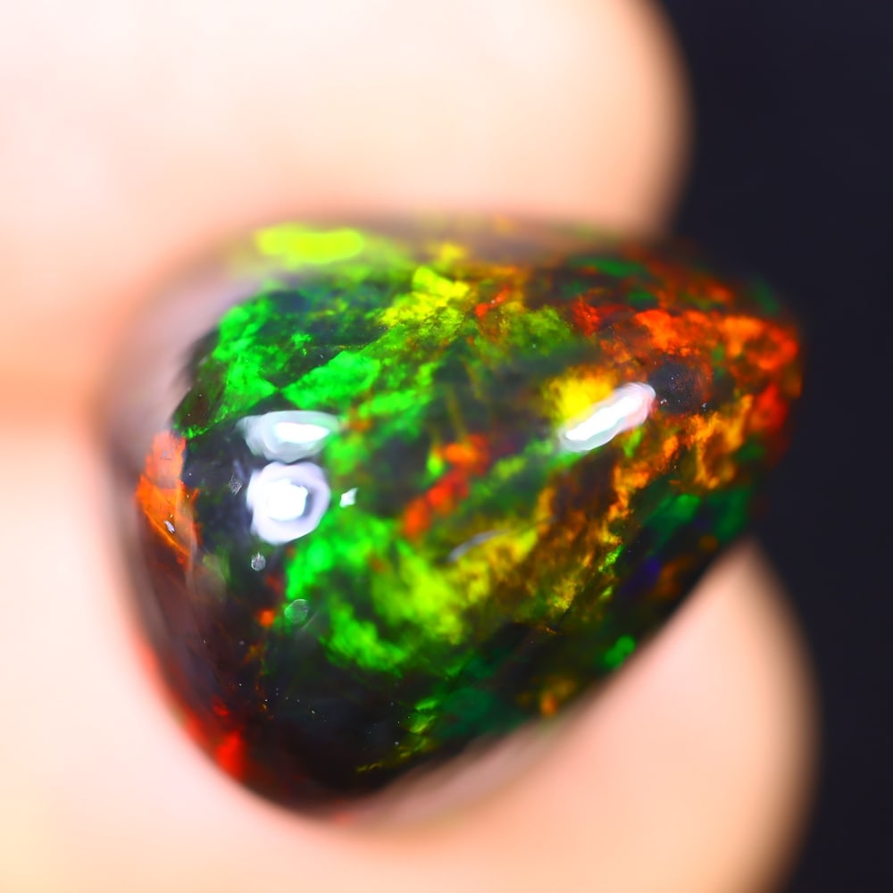 9.71Ct Welo Black Opal Polished - Ethiopian Opal - Pear Cabochon: Ksmith Jewels Global Welcome to our auction house, today auction brought to you by Ksmith Jewels Global based in Penang, Malaysia specialize in all kinds of opal and color gemstone both in manufacturi