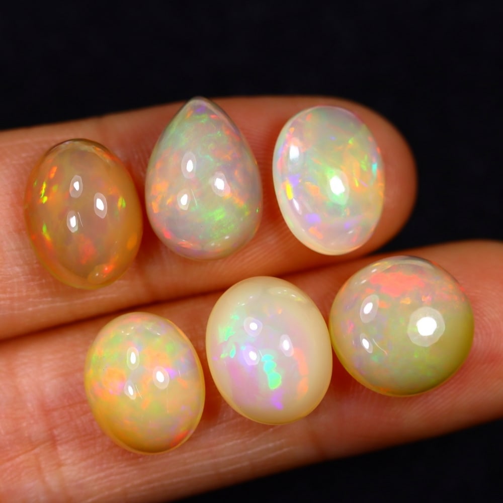 17.02Ct Group of 6 Welo Opal Polished - Ethiopian Opal: Ksmith Jewels Global Welcome to our auction house, today auction brought to you by Ksmith Jewels Global based in Penang, Malaysia specialize in all kinds of opal and color gemstone both in manufacturi
