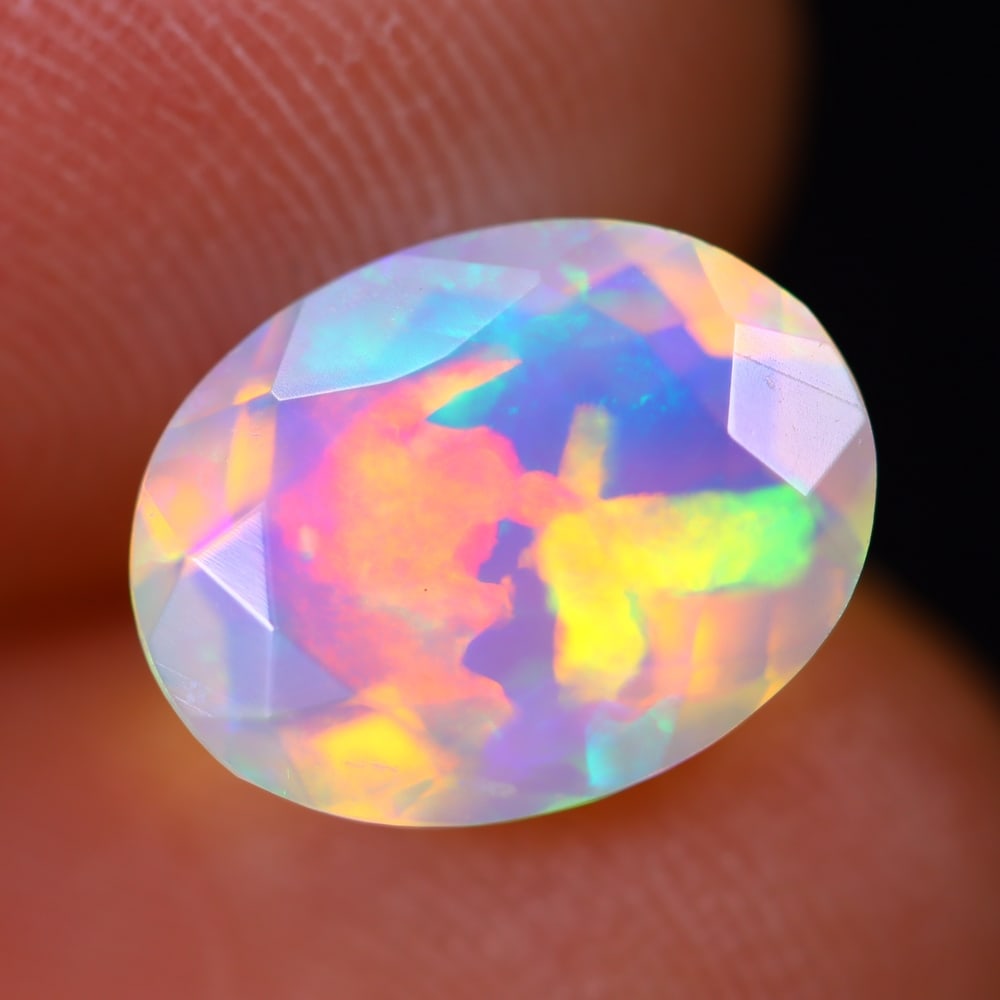 1.94Ct Welo Opal Polished - Ethiopian Opal - Oval Faceted: Ksmith Jewels Global Welcome to our auction house, today auction brought to you by Ksmith Jewels Global based in Penang, Malaysia specialize in all kinds of opal and color gemstone both in manufacturi
