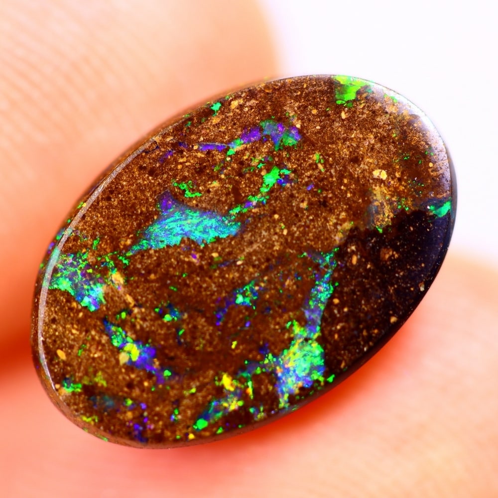 3.38Ct Koroit Matrix Boulder Opal Polished - Australian Opal - Oval Cabochon: Ksmith Jewels Global Welcome to our auction house, today auction brought to you by Ksmith Jewels Global based in Penang, Malaysia specialize in all kinds of opal and color gemstone both in manufacturi