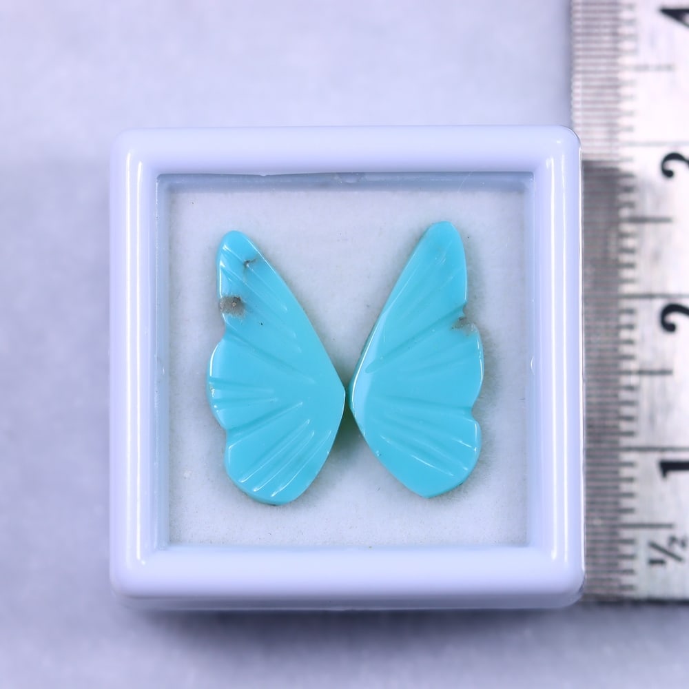 A Pair of Natural Turquoise Butterfly Craving: Ksmith Jewels Global Welcome to our auction house, today auction brought to you by Ksmith Jewels Global based in Penang, Malaysia specialize in all kinds of opal and color gemstone both in manufacturi