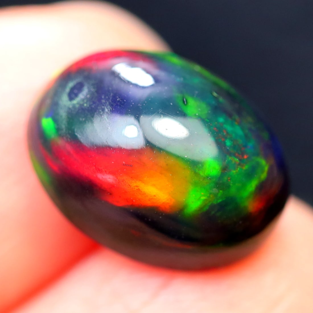 2.46Ct Natural Ethiopian Welo Smoked Opal - Ethiopian Opal - Oval Cabochon: Ksmith Jewels Global Welcome to our auction house, today auction brought to you by Ksmith Jewels Global based in Penang, Malaysia specialize in all kinds of opal and color gemstone both in manufacturi