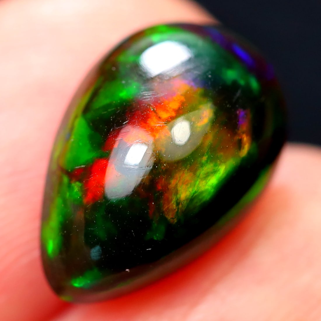 2.49Ct Natural Ethiopian Welo Smoked Opal - Ethiopian Opal - Pear Cabochon: Ksmith Jewels Global Welcome to our auction house, today auction brought to you by Ksmith Jewels Global based in Penang, Malaysia specialize in all kinds of opal and color gemstone both in manufacturi