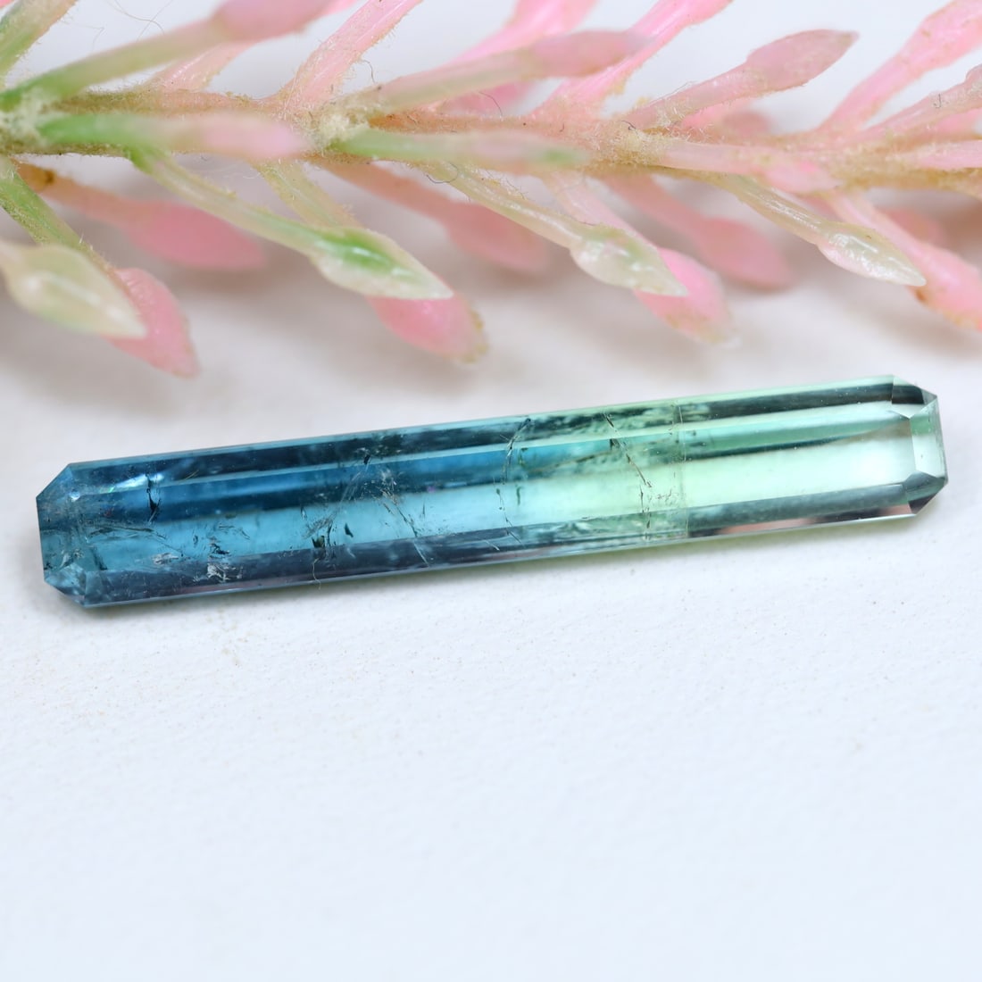 Tourmaline 3.60Ct Emerald Cut Natural Bi-Color Afghanistan Tourmaline: Ksmith Jewels Global Welcome to our auction house, today auction brought to you by Ksmith Jewels Global based in Penang, Malaysia specialize in all kinds of opal and color gemstone both in manufacturi