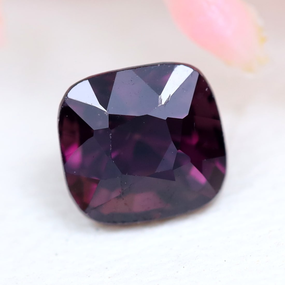 0.78Ct Natural Purplish Cushion Cut Burmese Spinel Gemstone (1 of 2)