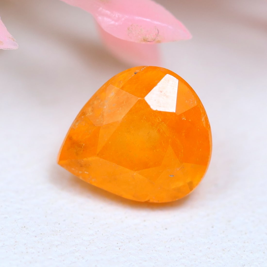 1.52Ct Natural Fanta Orange Spessartite Garnet Pear Faceted for Jewelry Making: Ksmith Jewels Global Welcome to our auction house, today auction brought to you by Ksmith Jewels Global based in Penang, Malaysia specialize in all kinds of opal and color gemstone both in manufacturi