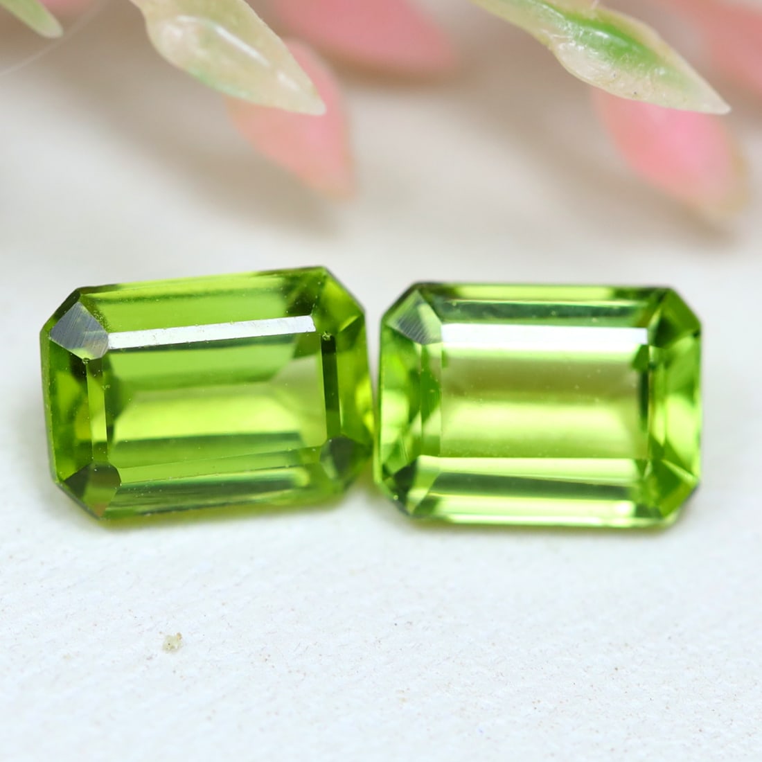 2.20Ct Natural Green Peridot Gemstone In Lot - Pakistan Gemstone - Rectangular Gemstone (1 of 2)