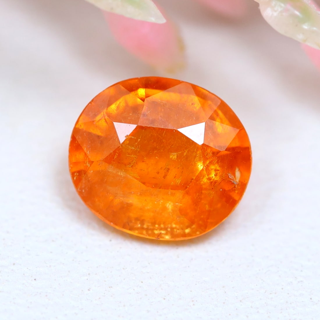 1.24Ct Natural Fanta Orange Spessartite Garnet Oval Faceted for Jewelry Making: Ksmith Jewels Global Welcome to our auction house, today auction brought to you by Ksmith Jewels Global based in Penang, Malaysia specialize in all kinds of opal and color gemstone both in manufacturi
