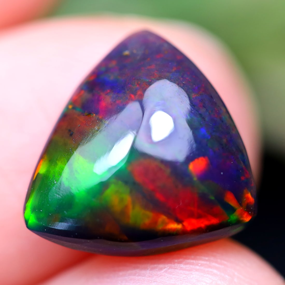 2.46Ct Natural Ethiopian Welo Smoked Opal - Ethiopian Opal - Trilliant Cabochon: Ksmith Jewels Global Welcome to our auction house, today auction brought to you by Ksmith Jewels Global based in Penang, Malaysia specialize in all kinds of opal and color gemstone both in manufacturi