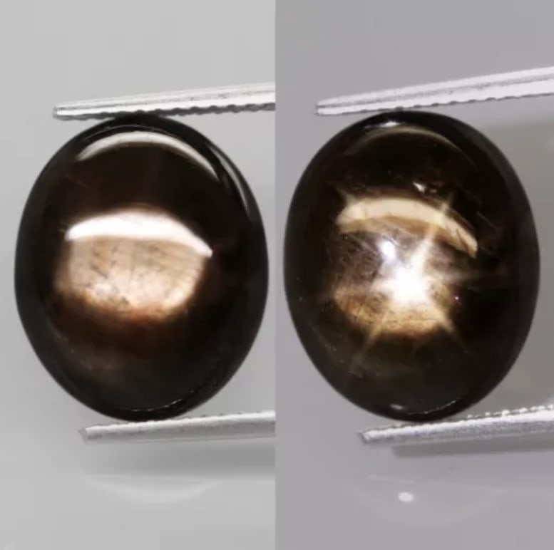 Star Sapphire 12.25Ct Natural Thailand Golden Black 6 Rays Star Sapphire: Ksmith Jewels Global Welcome to our auction house, today auction brought to you by Ksmith Jewels Global based in Penang, Malaysia specialize in all kinds of opal and color gemstone both in manufacturi