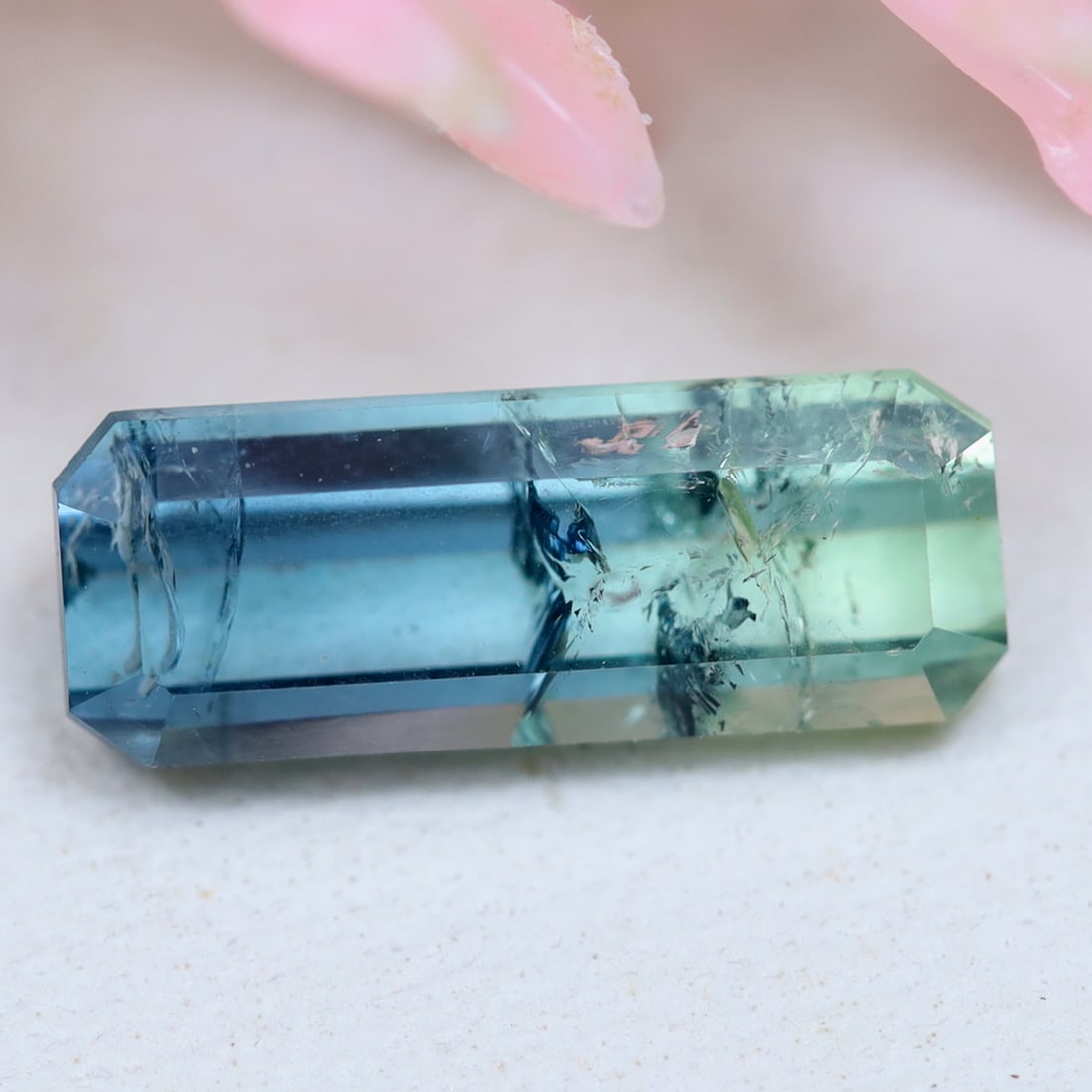 Tourmaline 1.24Ct Emerald Cut Natural Bi-Color Afghanistan Tourmaline: Ksmith Jewels Global Welcome to our auction house, today auction brought to you by Ksmith Jewels Global based in Penang, Malaysia specialize in all kinds of opal and color gemstone both in manufacturi