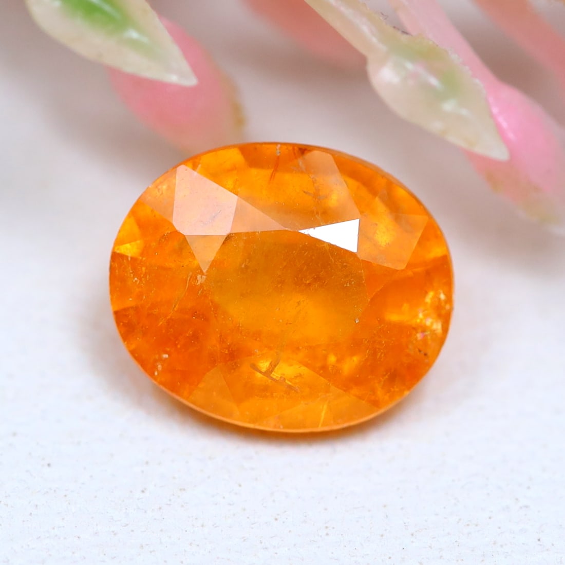 1.33Ct Natural Fanta Orange Spessartite Garnet Oval Faceted for Jewelry Making (1 of 2)