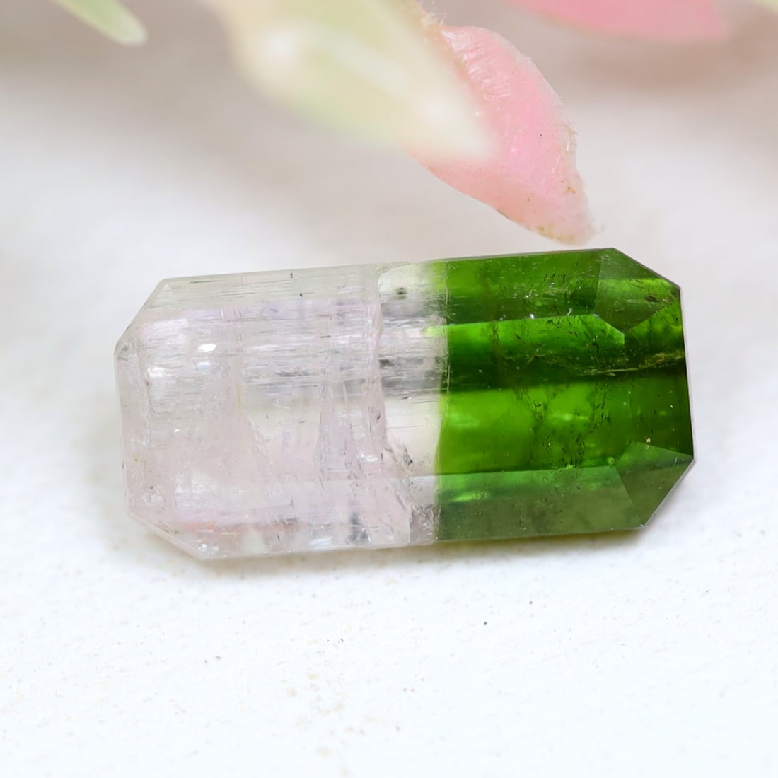 Tourmaline 0.98Ct Emerald Cut Natural Bi-Color Afghanistan Tourmaline: Ksmith Jewels Global Welcome to our auction house, today auction brought to you by Ksmith Jewels Global based in Penang, Malaysia specialize in all kinds of opal and color gemstone both in manufacturi