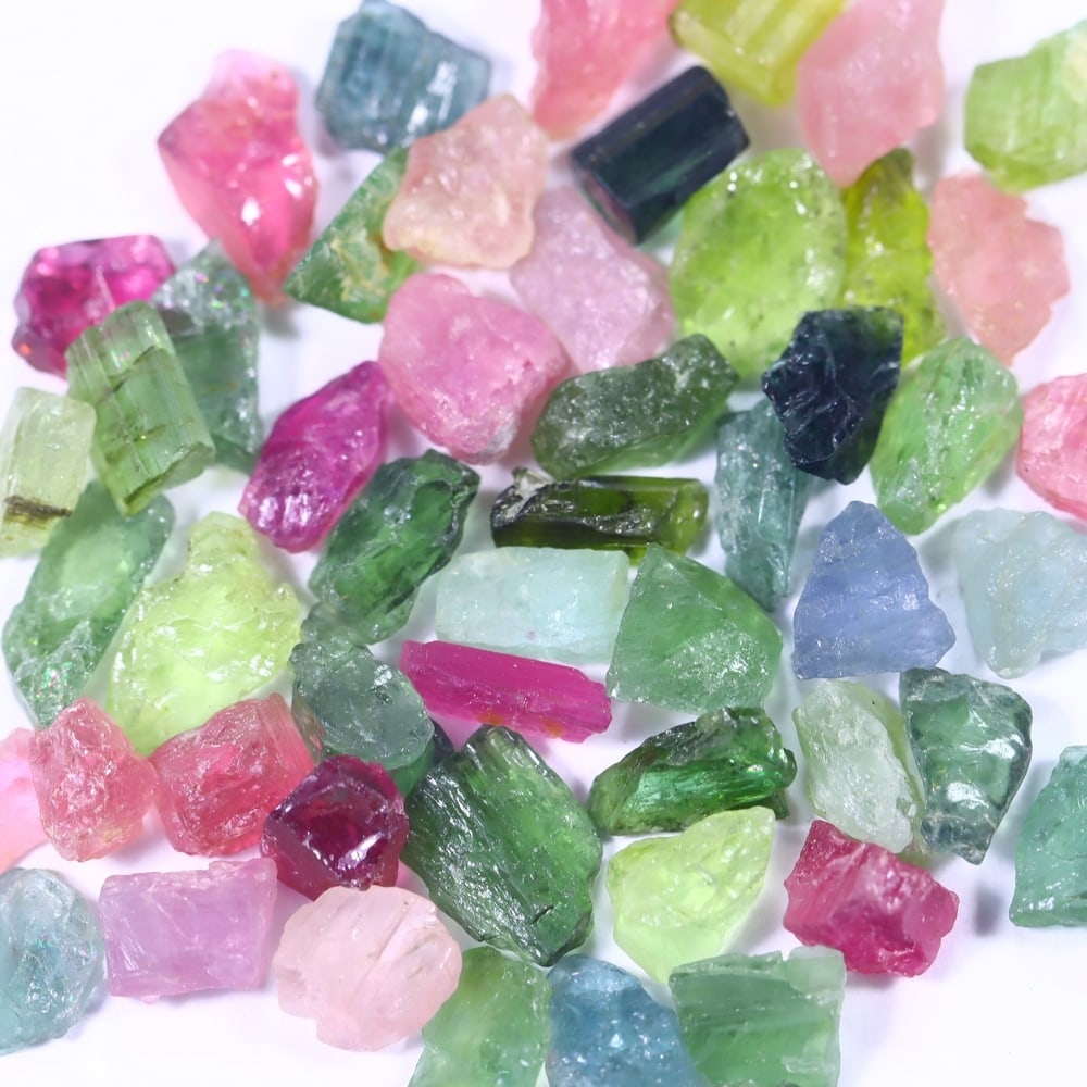 55Ct Raw Tourmaline Freeform Set - Rough Specimen (1 of 2)