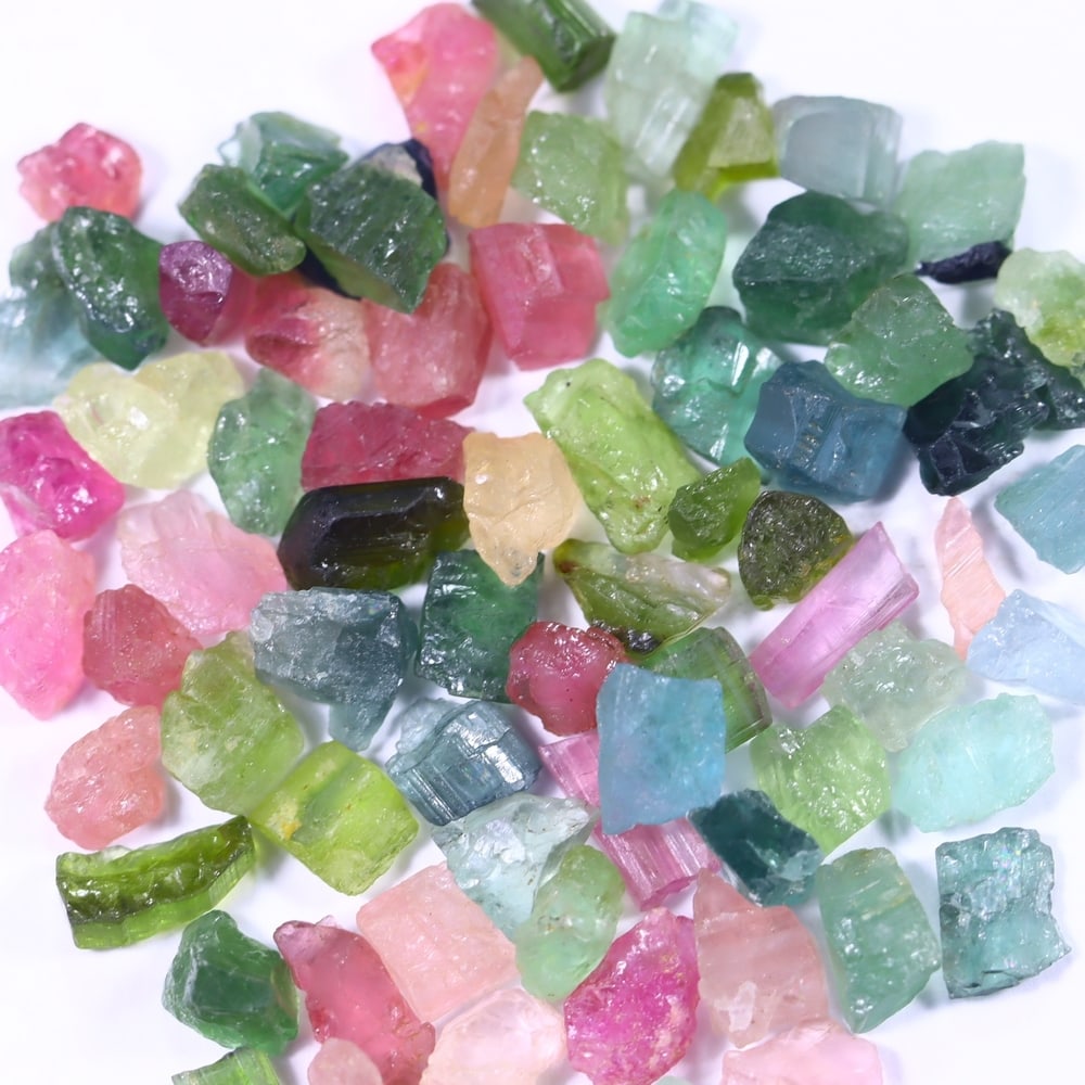 51Ct Raw Tourmaline Freeform Set - Rough Specimen (1 of 2)