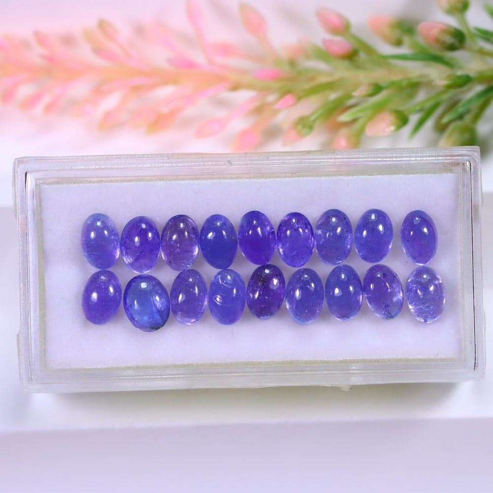 13.26Ct Tanzanite Set - Oval Cabochon: Ksmith Jewels Global Welcome to our auction house, today auction brought to you by Ksmith Jewels Global based in Penang, Malaysia specialize in all kinds of opal and color gemstone both in manufacturi