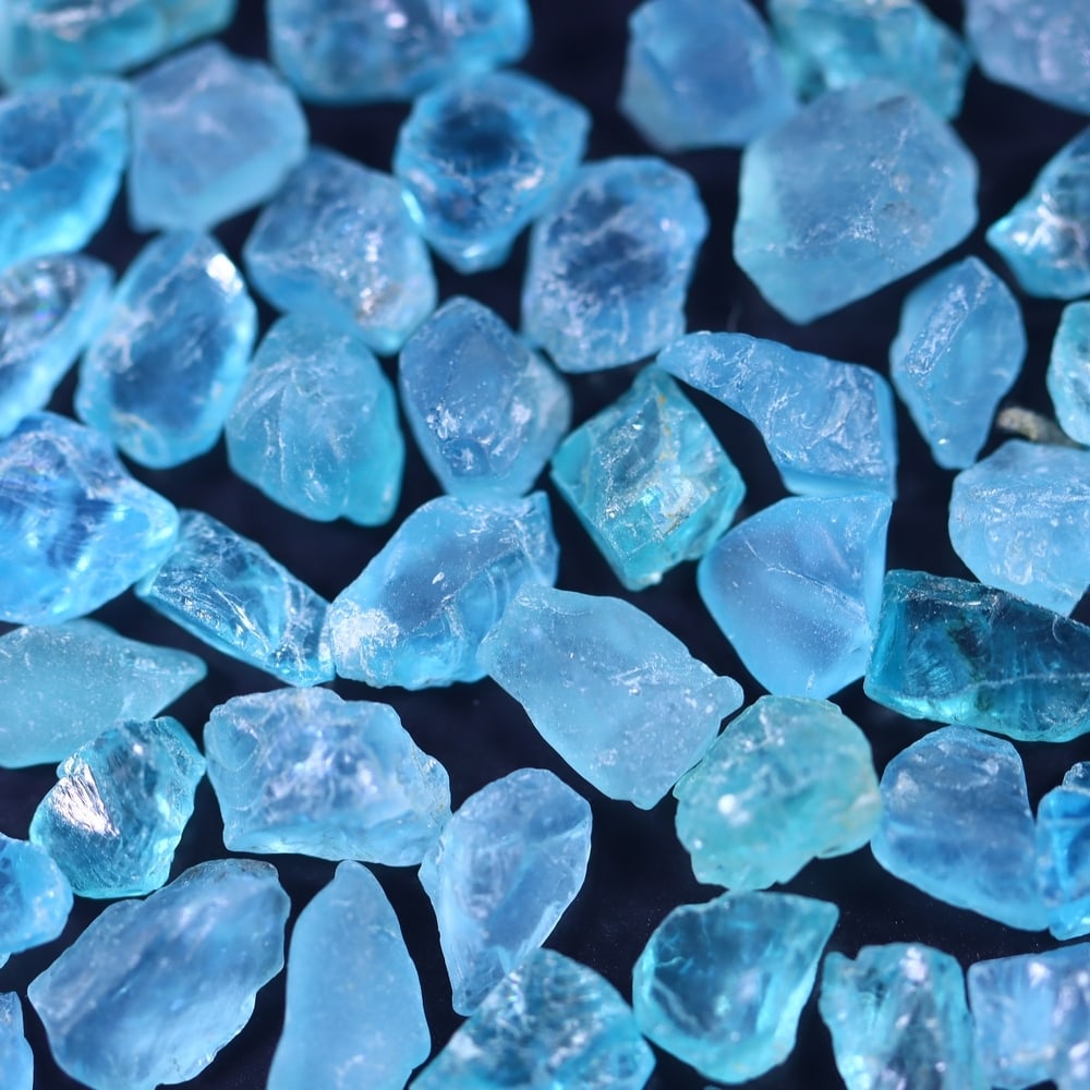 67Ct Raw Paraiba Blue Apatite Freeform Set - Rough Specimen (1 of 2)