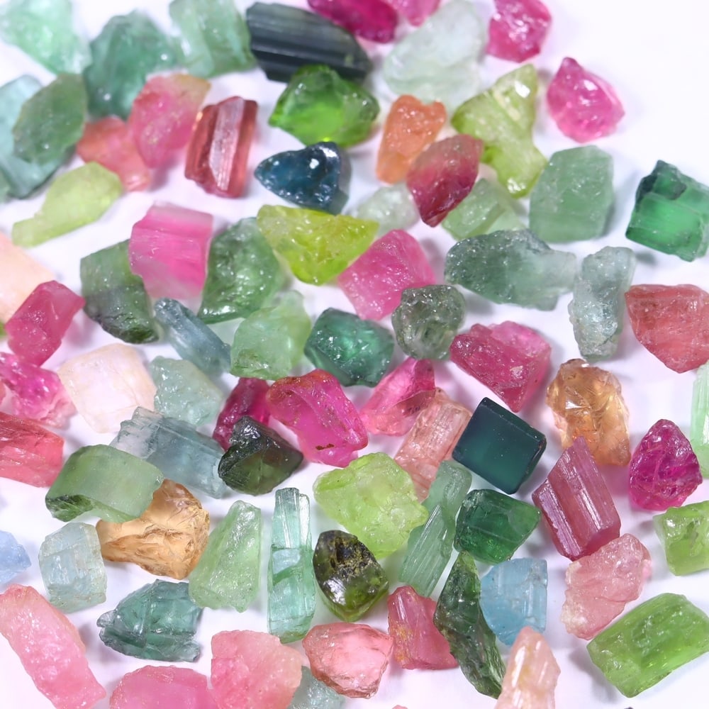 51Ct Raw Tourmaline Freeform Set - Rough Specimen (1 of 2)