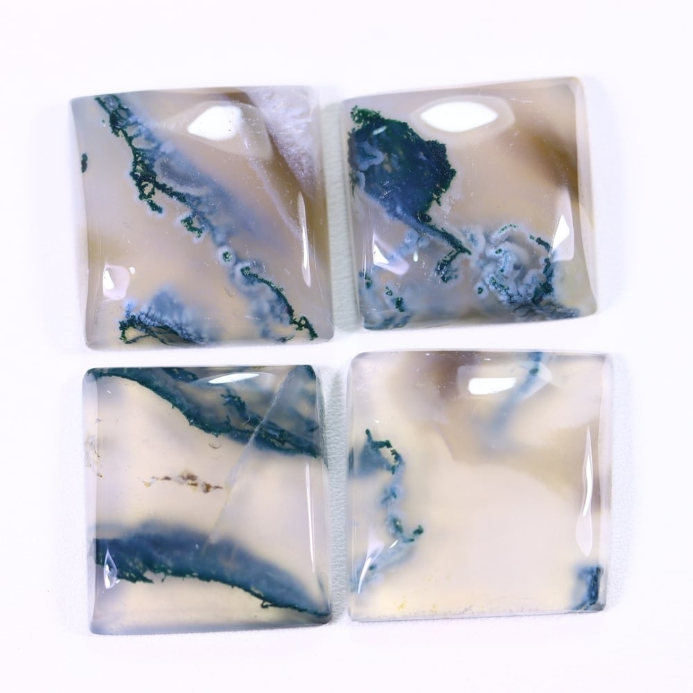 120Ct Moss Agate Cabochon Set - Polished - 22x20 mm Approx: Ksmith Jewels Global Welcome to our auction house, today auction brought to you by Ksmith Jewels Global based in Penang, Malaysia specialize in all kinds of opal and color gemstone both in manufacturi