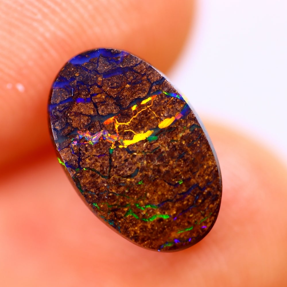2.01Ct Koroit Matrix Boulder Opal Polished - Australian Opal - Oval Cabochon (1 of 5)