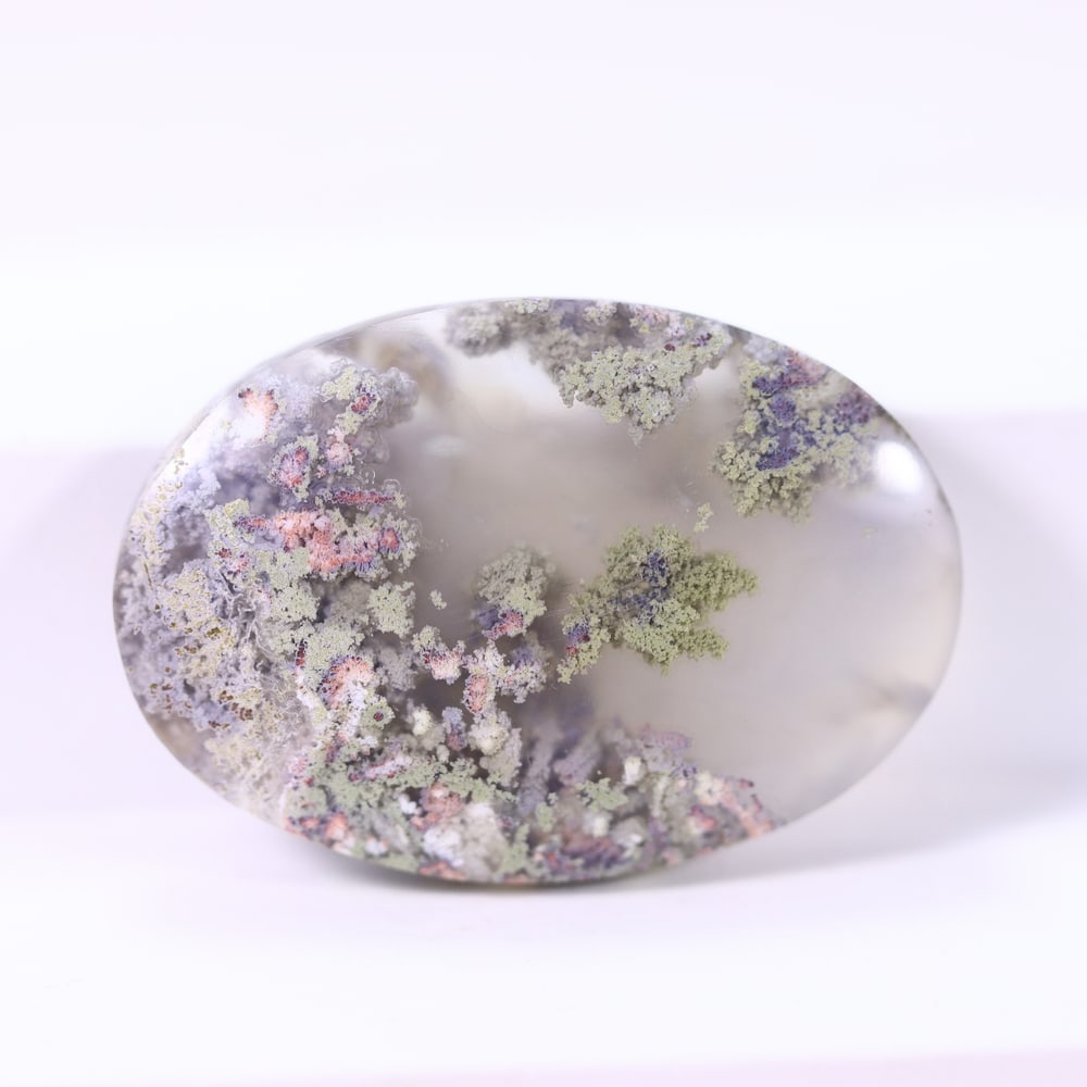 30.75Ct Moss Agate Cabochon - Polished - 30x20mm Approx: Ksmith Jewels Global Welcome to our auction house, today auction brought to you by Ksmith Jewels Global based in Penang, Malaysia specialize in all kinds of opal and color gemstone both in manufacturi