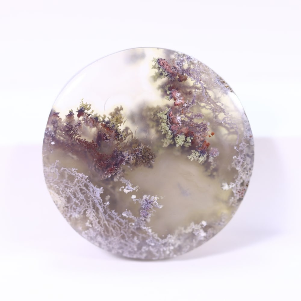 40.66Ct Moss Agate Cabochon - Polished - 28x28mm Approx: Ksmith Jewels Global Welcome to our auction house, today auction brought to you by Ksmith Jewels Global based in Penang, Malaysia specialize in all kinds of opal and color gemstone both in manufacturi