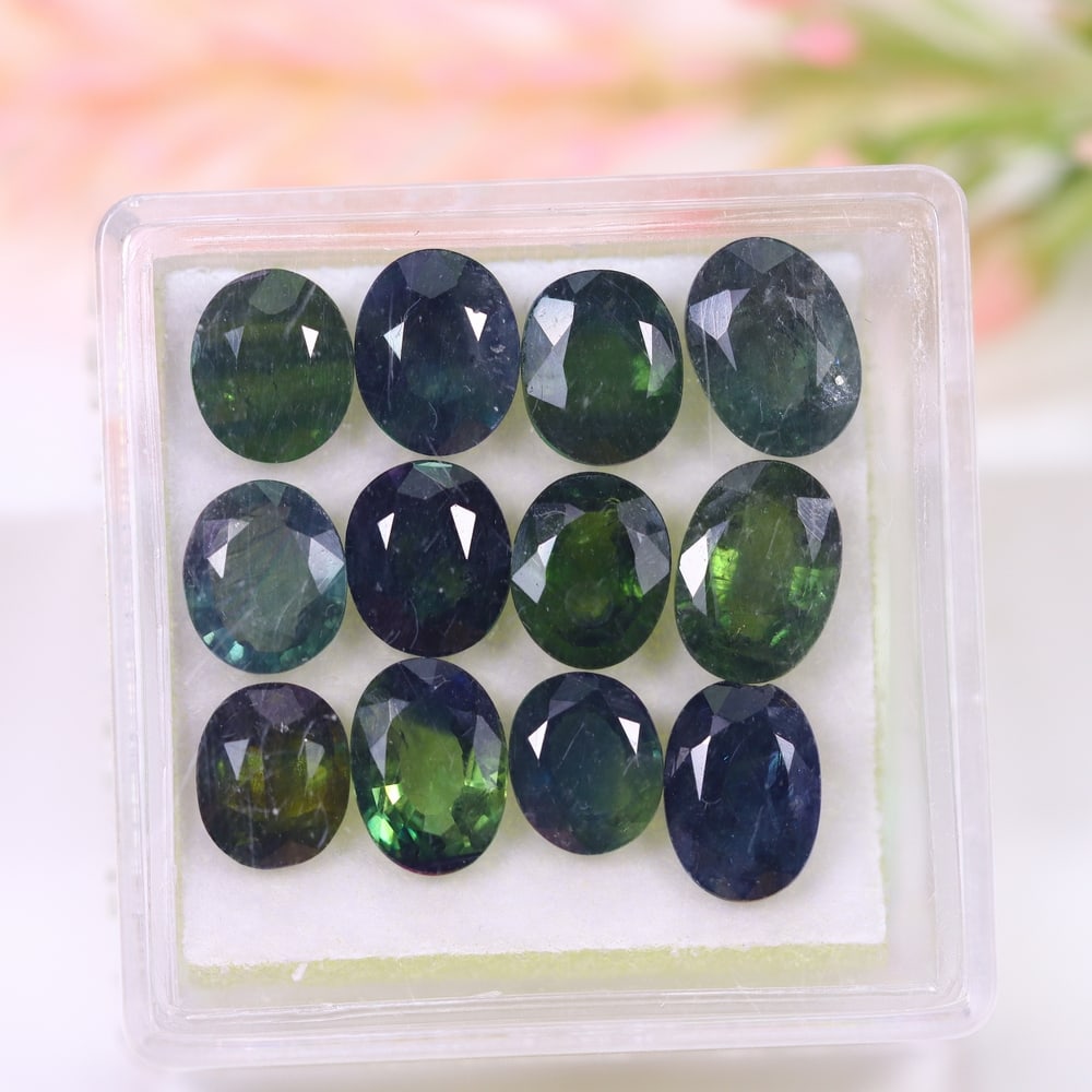 10.69Ct Teal Sapphire Set - Polished Faceted: Ksmith Jewels Global Welcome to our auction house, today auction brought to you by Ksmith Jewels Global based in Penang, Malaysia specialize in all kinds of opal and color gemstone both in manufacturi