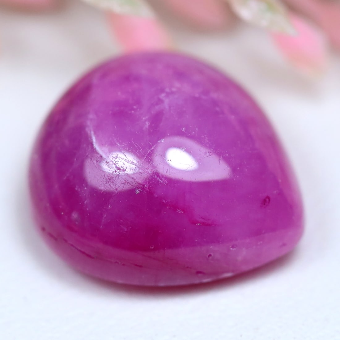 11.40Ct Natural Mozambique Pinkish Ruby Cabochon for Jewelry Making: Ksmith Jewels Global Welcome to our auction house, today auction brought to you by Ksmith Jewels Global based in Penang, Malaysia specialize in all kinds of opal and color gemstone both in manufacturi
