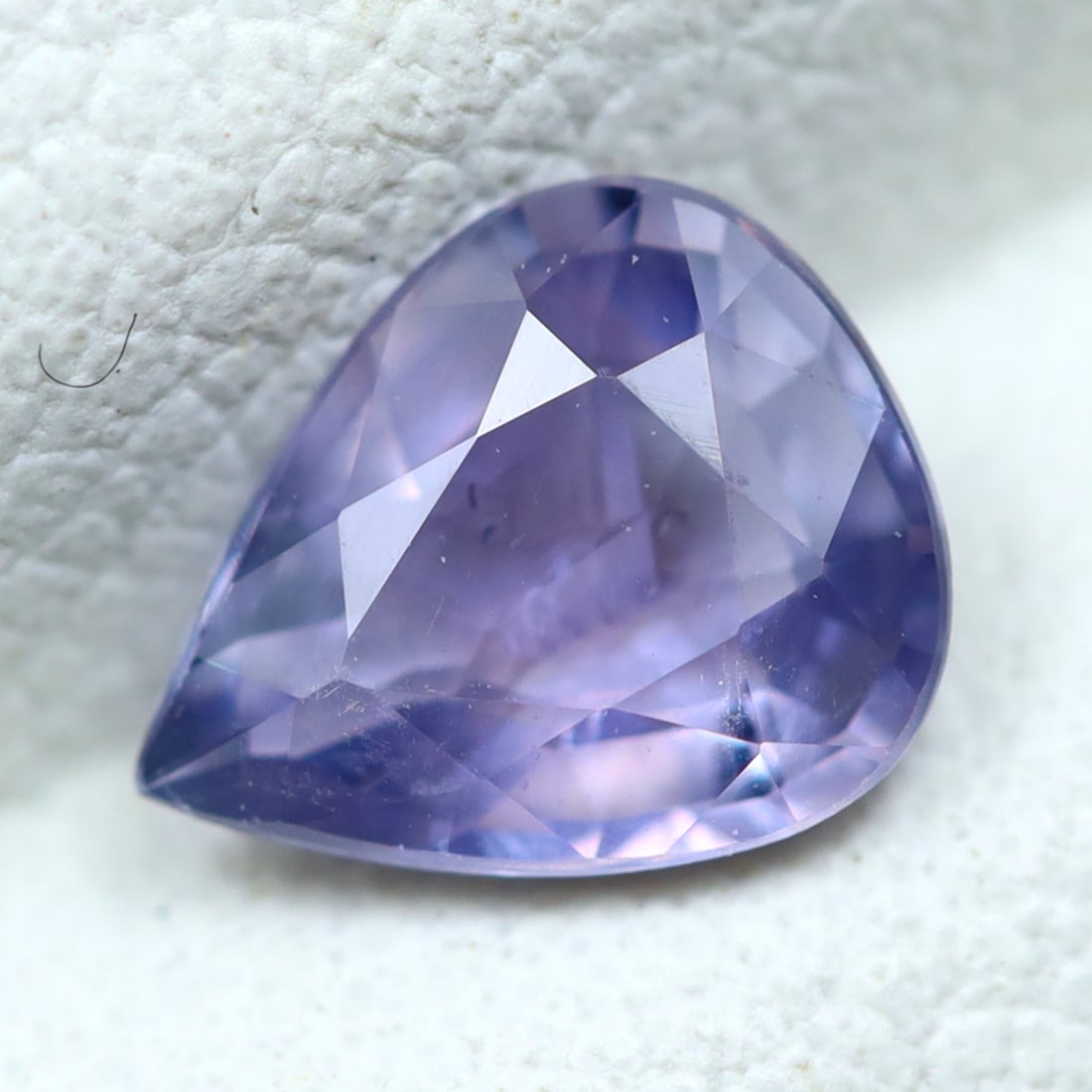 Sapphire 0.66Ct Pear Cut Natural Unheated Tanga Purple Sapphire Gemstone (1 of 2)