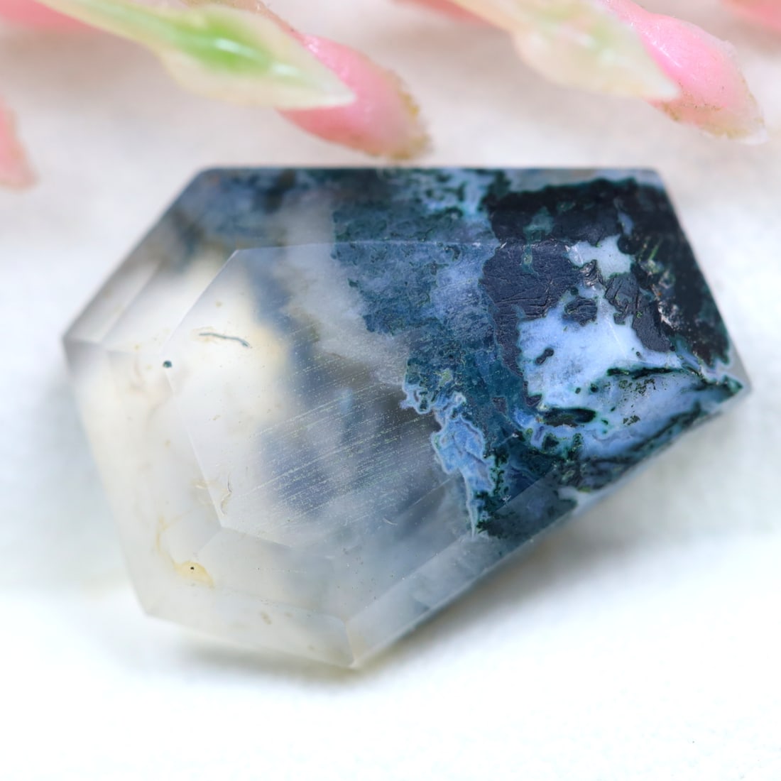 3.76Ct Natural Green Moss Agate - India Gemstone - Fancy Faceted: Ksmith Jewels Global Welcome to our auction house, today auction brought to you by Ksmith Jewels Global based in Penang, Malaysia specialize in all kinds of opal and color gemstone both in manufacturi