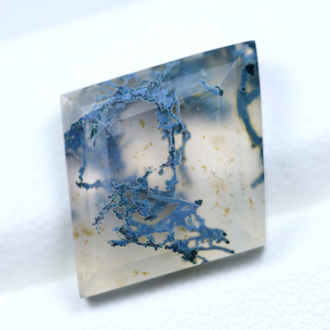 8.48Ct Natural Green Moss Agate - India Gemstone - Fancy Faceted: Ksmith Jewels Global Welcome to our auction house, today auction brought to you by Ksmith Jewels Global based in Penang, Malaysia specialize in all kinds of opal and color gemstone both in manufacturi