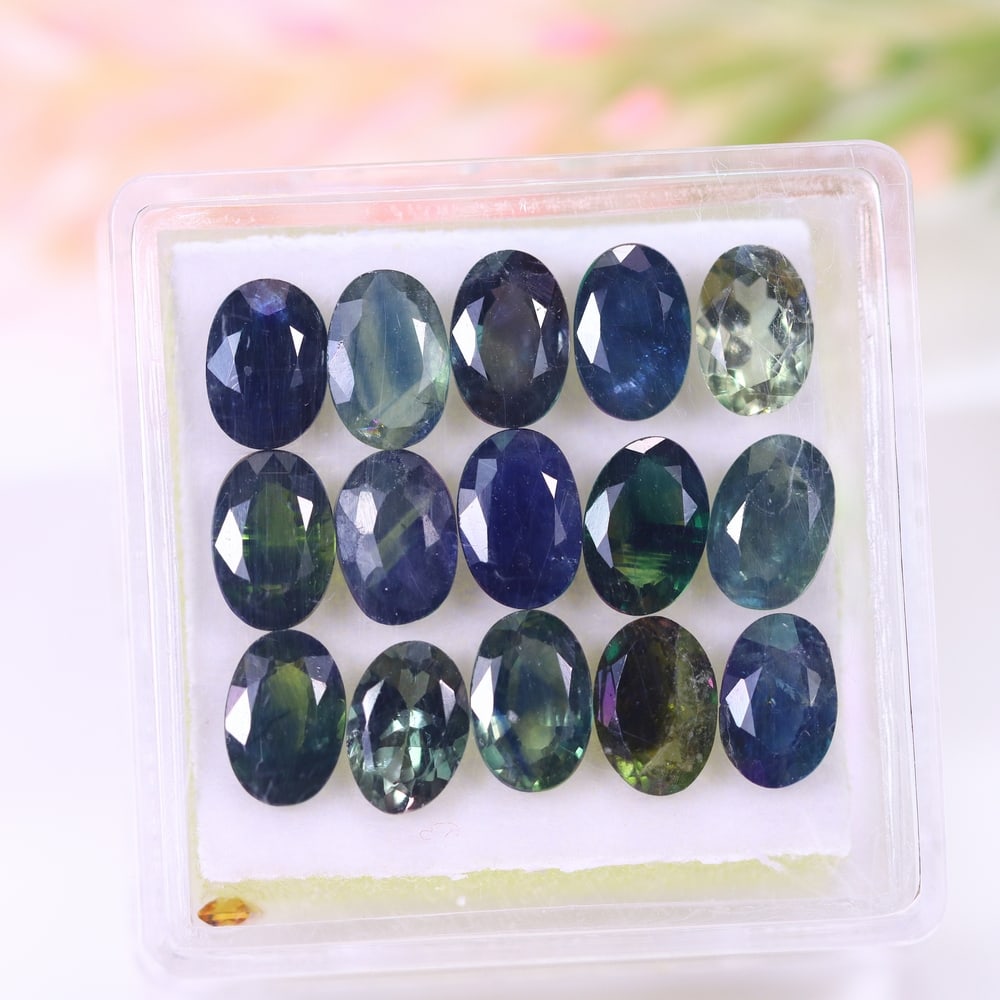 8.60Ct Teal Sapphire Set - Polished Faceted: Ksmith Jewels Global Welcome to our auction house, today auction brought to you by Ksmith Jewels Global based in Penang, Malaysia specialize in all kinds of opal and color gemstone both in manufacturi