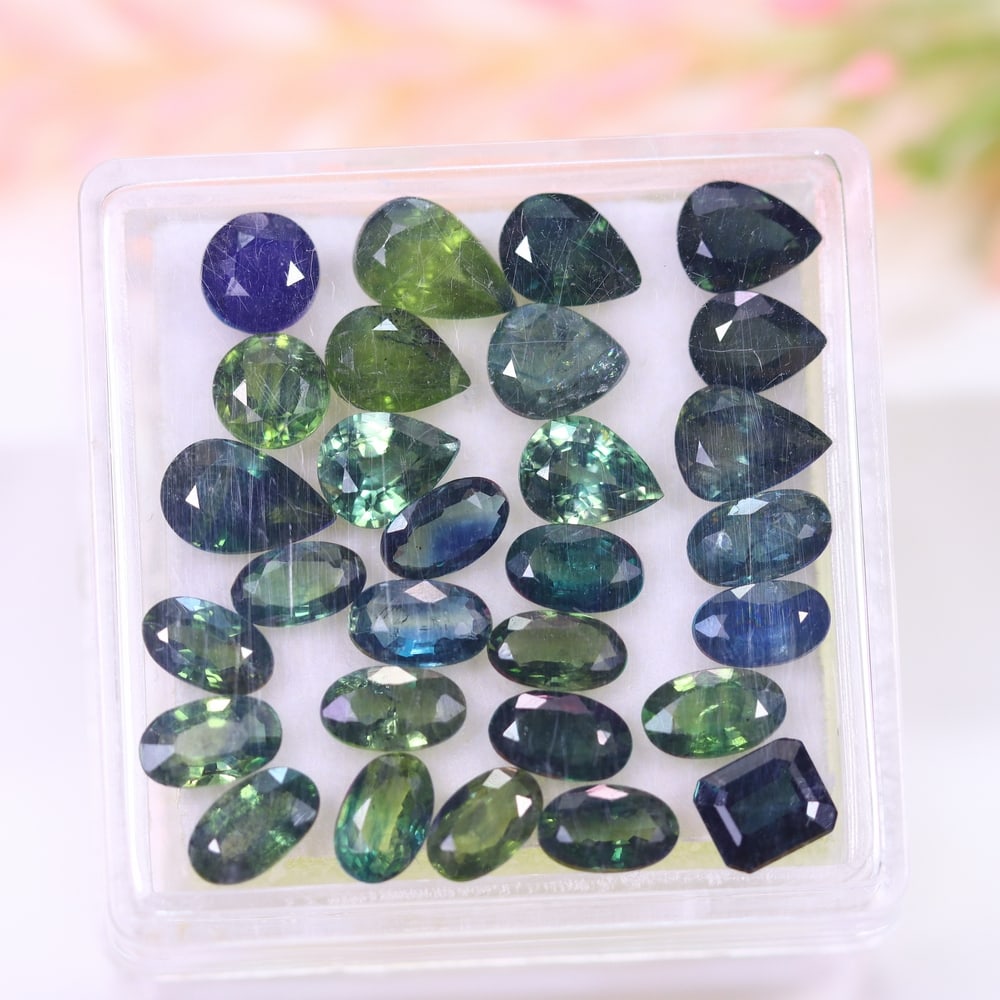 9.64Ct Teal Sapphire Set - Polished Faceted: Ksmith Jewels Global Welcome to our auction house, today auction brought to you by Ksmith Jewels Global based in Penang, Malaysia specialize in all kinds of opal and color gemstone both in manufacturi
