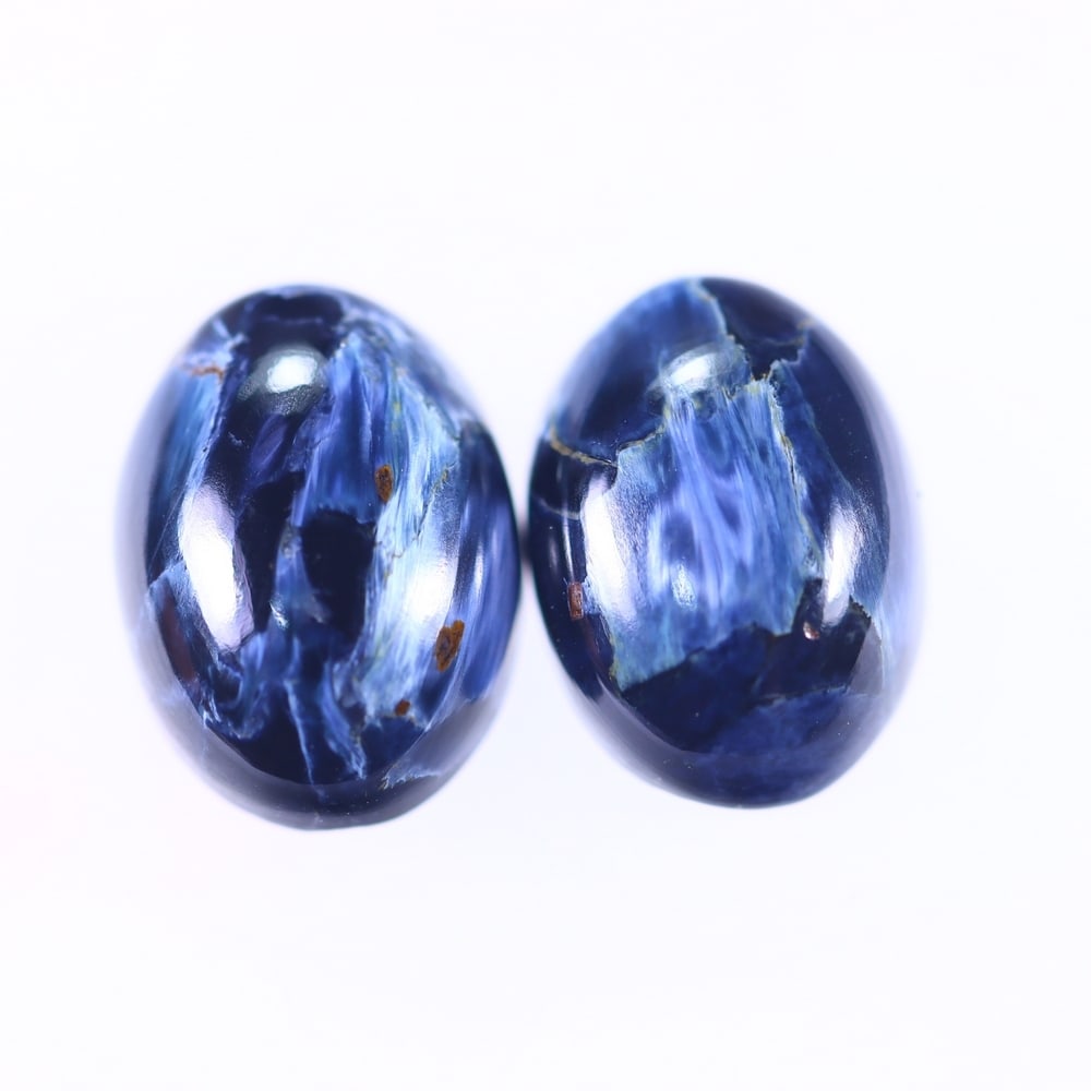 10.78Ct Pietersite Cabochon Pair - Gemstone Crystal - Oval Cabochon: Ksmith Jewels Global Welcome to our auction house, today auction brought to you by Ksmith Jewels Global based in Penang, Malaysia specialize in all kinds of opal and color gemstone both in manufacturi