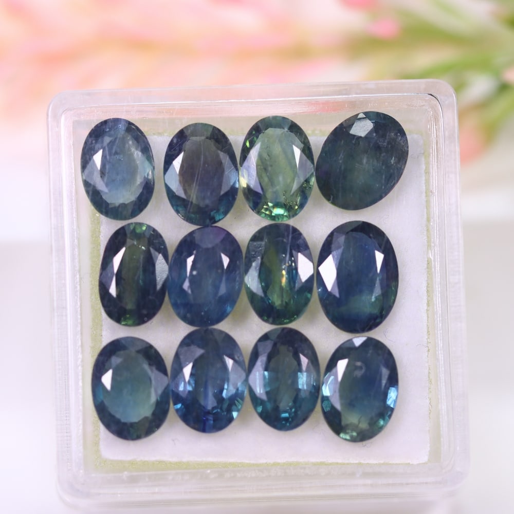 11.07Ct Teal Sapphire Set - Polished Faceted: Ksmith Jewels Global Welcome to our auction house, today auction brought to you by Ksmith Jewels Global based in Penang, Malaysia specialize in all kinds of opal and color gemstone both in manufacturi
