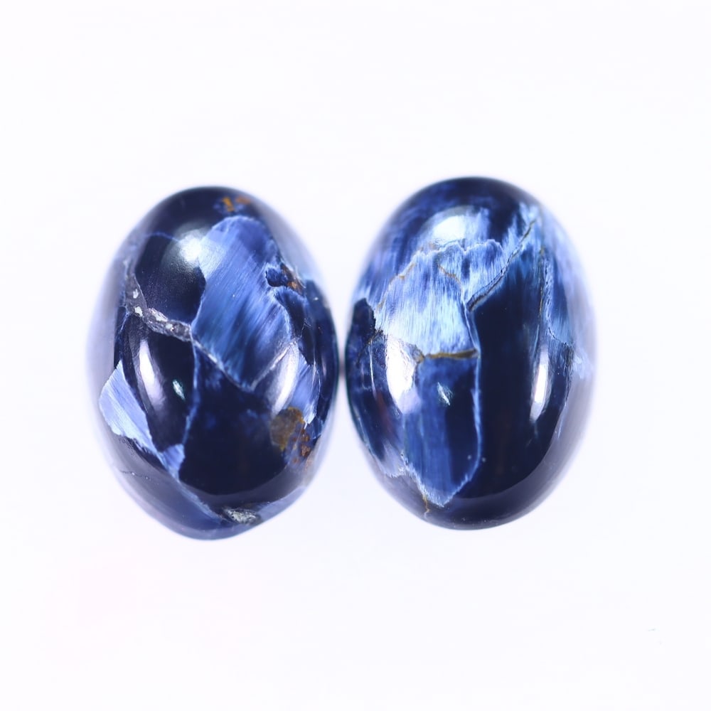 10.47Ct Pietersite Cabochon Pair - Gemstone Crystal - Oval Cabochon: Ksmith Jewels Global Welcome to our auction house, today auction brought to you by Ksmith Jewels Global based in Penang, Malaysia specialize in all kinds of opal and color gemstone both in manufacturi
