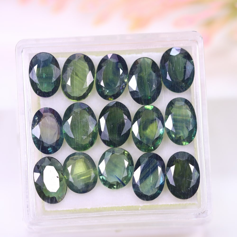10.36Ct Teal Sapphire Set - Polished Faceted: Ksmith Jewels Global Welcome to our auction house, today auction brought to you by Ksmith Jewels Global based in Penang, Malaysia specialize in all kinds of opal and color gemstone both in manufacturi
