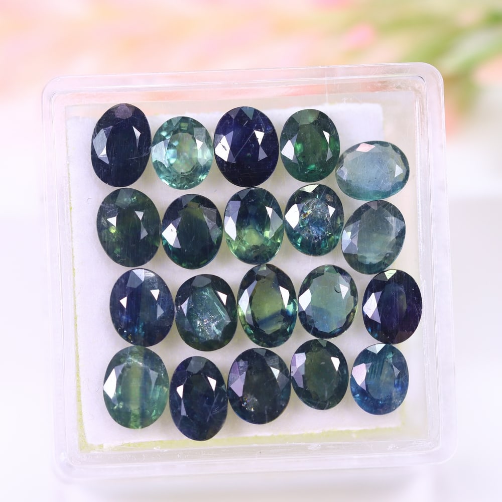 9.63Ct Teal Sapphire Set - Polished Faceted: Ksmith Jewels Global Welcome to our auction house, today auction brought to you by Ksmith Jewels Global based in Penang, Malaysia specialize in all kinds of opal and color gemstone both in manufacturi