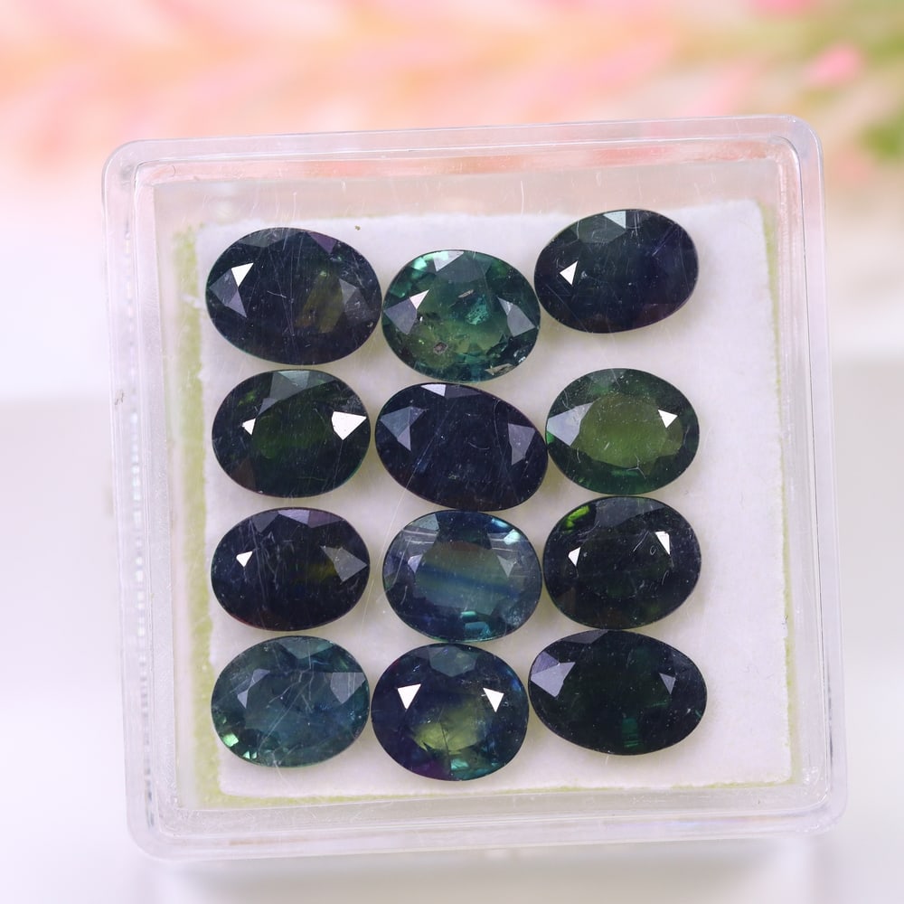 9.57Ct Teal Sapphire Set - Polished Faceted: Ksmith Jewels Global Welcome to our auction house, today auction brought to you by Ksmith Jewels Global based in Penang, Malaysia specialize in all kinds of opal and color gemstone both in manufacturi
