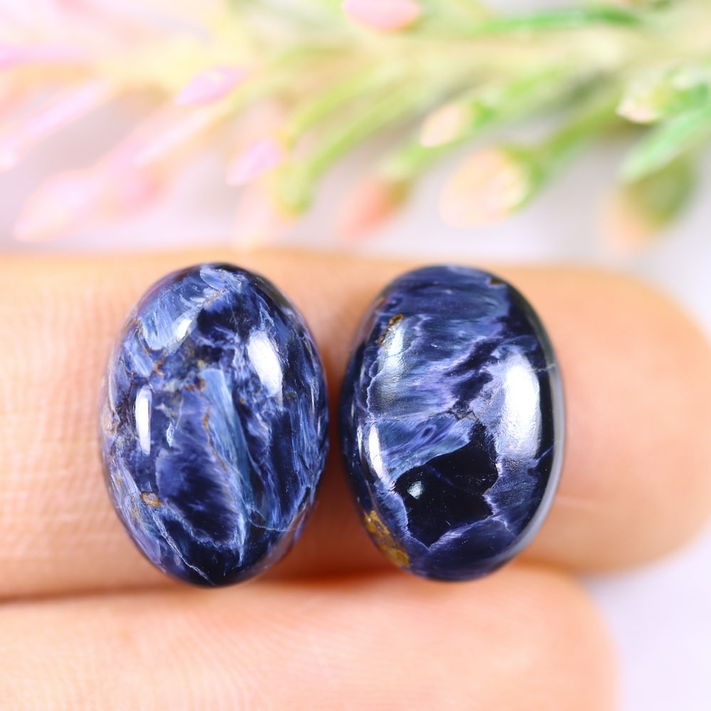 9.87Ct Pietersite Cabochon Pair - Gemstone Crystal - Oval Cabochon: Ksmith Jewels Global Welcome to our auction house, today auction brought to you by Ksmith Jewels Global based in Penang, Malaysia specialize in all kinds of opal and color gemstone both in manufacturi