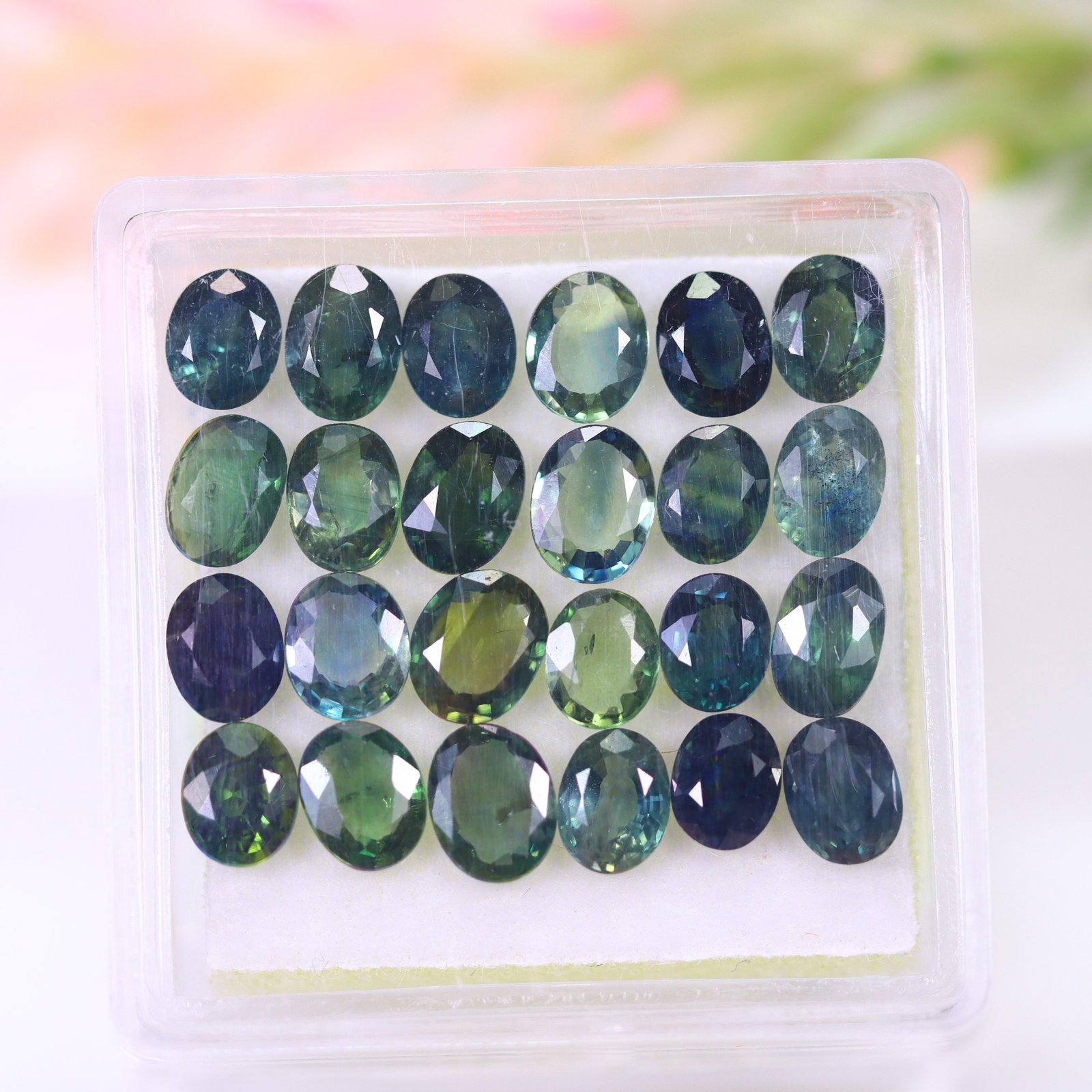 7.73Ct Teal Sapphire Set - Polished Faceted: Ksmith Jewels Global Welcome to our auction house, today auction brought to you by Ksmith Jewels Global based in Penang, Malaysia specialize in all kinds of opal and color gemstone both in manufacturi