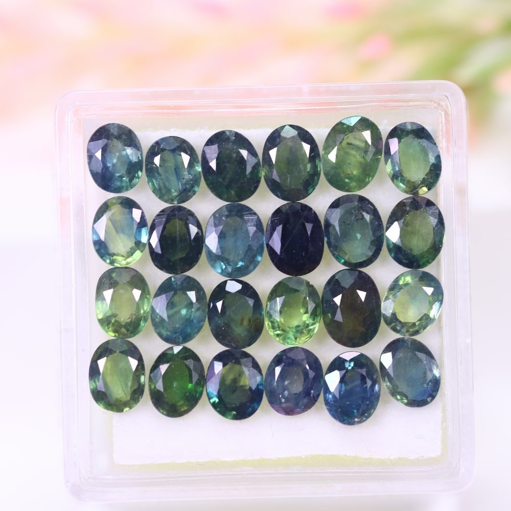 8.56Ct Teal Sapphire Set - Polished Faceted: Ksmith Jewels Global Welcome to our auction house, today auction brought to you by Ksmith Jewels Global based in Penang, Malaysia specialize in all kinds of opal and color gemstone both in manufacturi