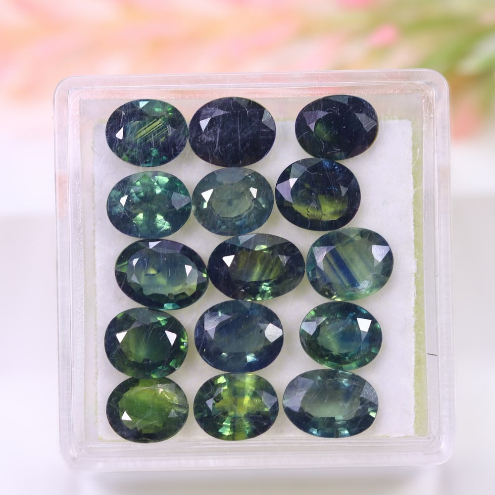 10.05Ct Teal Sapphire Set - Polished Faceted: Ksmith Jewels Global Welcome to our auction house, today auction brought to you by Ksmith Jewels Global based in Penang, Malaysia specialize in all kinds of opal and color gemstone both in manufacturi
