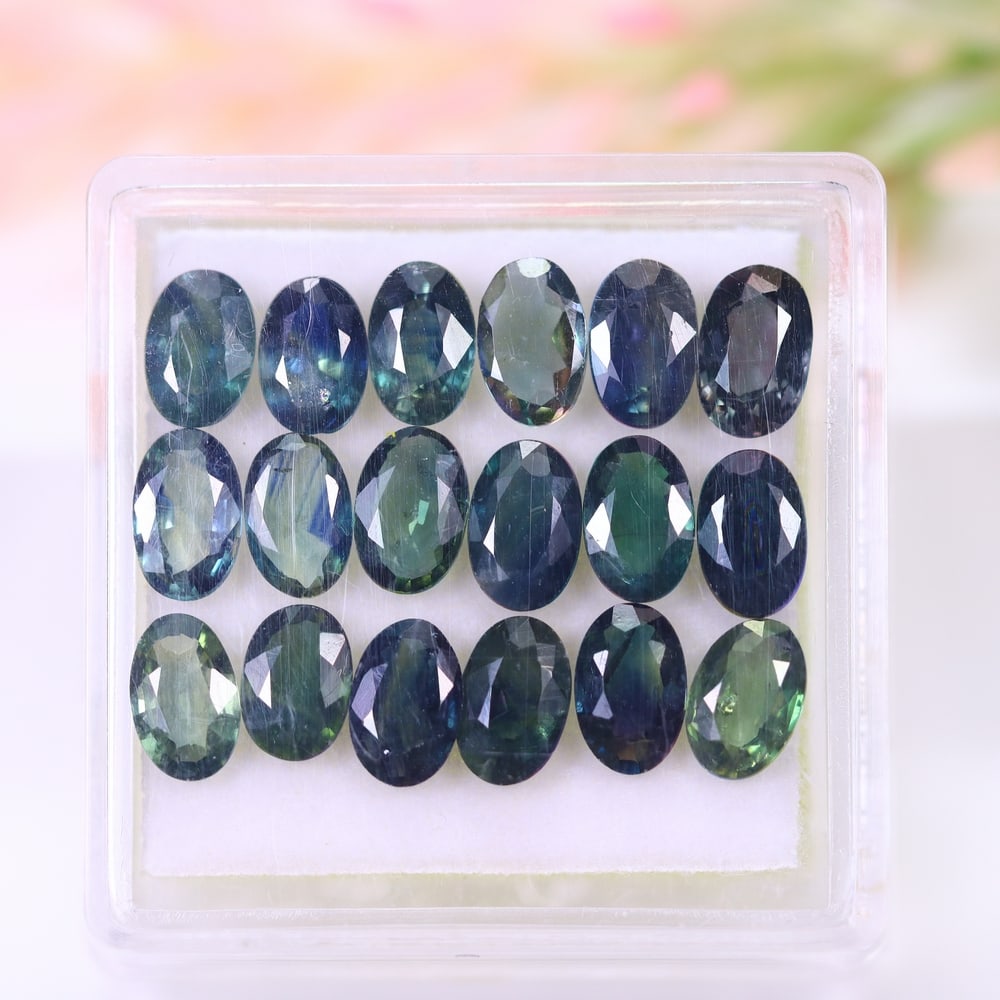 7.82Ct Teal Sapphire Set - Polished Faceted: Ksmith Jewels Global Welcome to our auction house, today auction brought to you by Ksmith Jewels Global based in Penang, Malaysia specialize in all kinds of opal and color gemstone both in manufacturi
