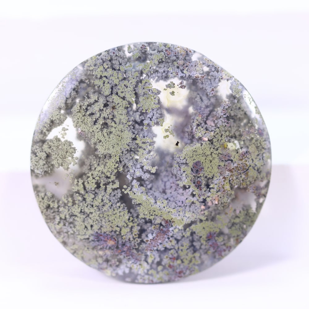 40.79Ct Moss Agate Cabochon - Polished - 33x33mm Approx: Ksmith Jewels Global Welcome to our auction house, today auction brought to you by Ksmith Jewels Global based in Penang, Malaysia specialize in all kinds of opal and color gemstone both in manufacturi