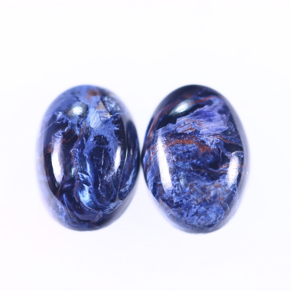 12.47Ct Pietersite Cabochon Pair - Gemstone Crystal - Oval Cabochon: Ksmith Jewels Global Welcome to our auction house, today auction brought to you by Ksmith Jewels Global based in Penang, Malaysia specialize in all kinds of opal and color gemstone both in manufacturi