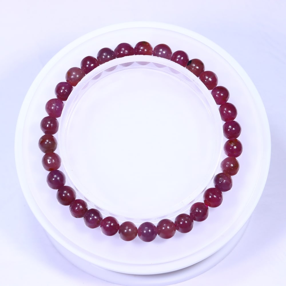 13g Ruby Bracelet - Polished Beads (1 of 2)