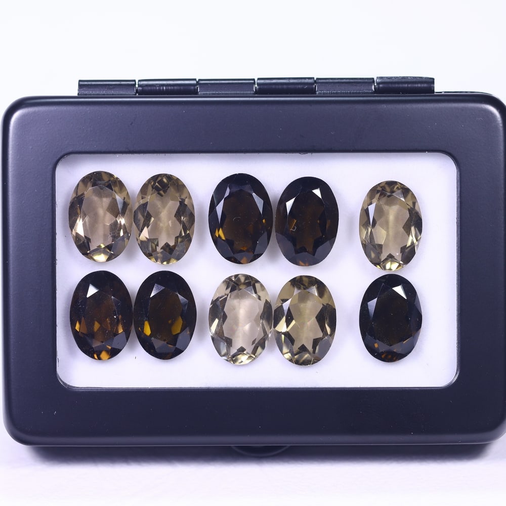 55.58Ct Smoky Quartz Set - Polished Faceted: Ksmith Jewels Global Welcome to our auction house, today auction brought to you by Ksmith Jewels Global based in Penang, Malaysia specialize in all kinds of opal and color gemstone both in manufacturi