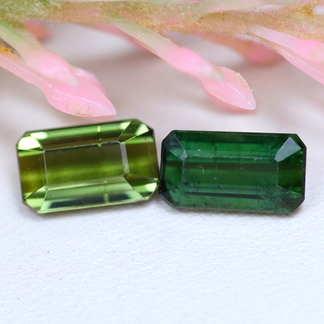 Tourmaline 2.63Ct Emerald Cut Natural Mozambique Green Tourmaline Pair: Ksmith Jewels Global Welcome to our auction house, today auction brought to you by Ksmith Jewels Global based in Penang, Malaysia specialize in all kinds of opal and color gemstone both in manufacturi