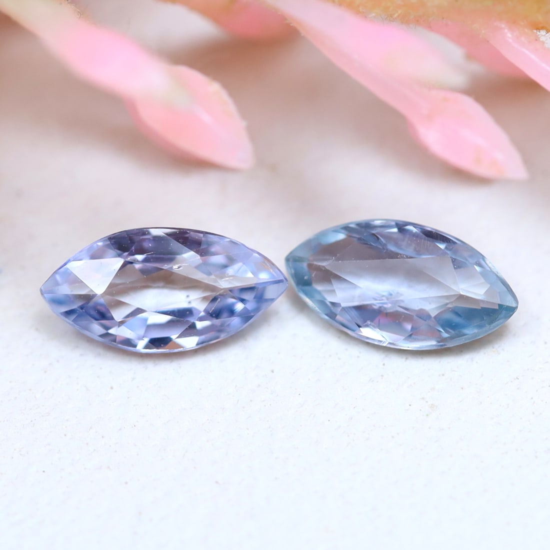 Sapphire 0.63Ct Marquise Cut Natural Unheated Tanga Pastel Blue Sapphire Gemstone Pair: Ksmith Jewels Global Welcome to our auction house, today auction brought to you by Ksmith Jewels Global based in Penang, Malaysia specialize in all kinds of opal and color gemstone both in manufacturi
